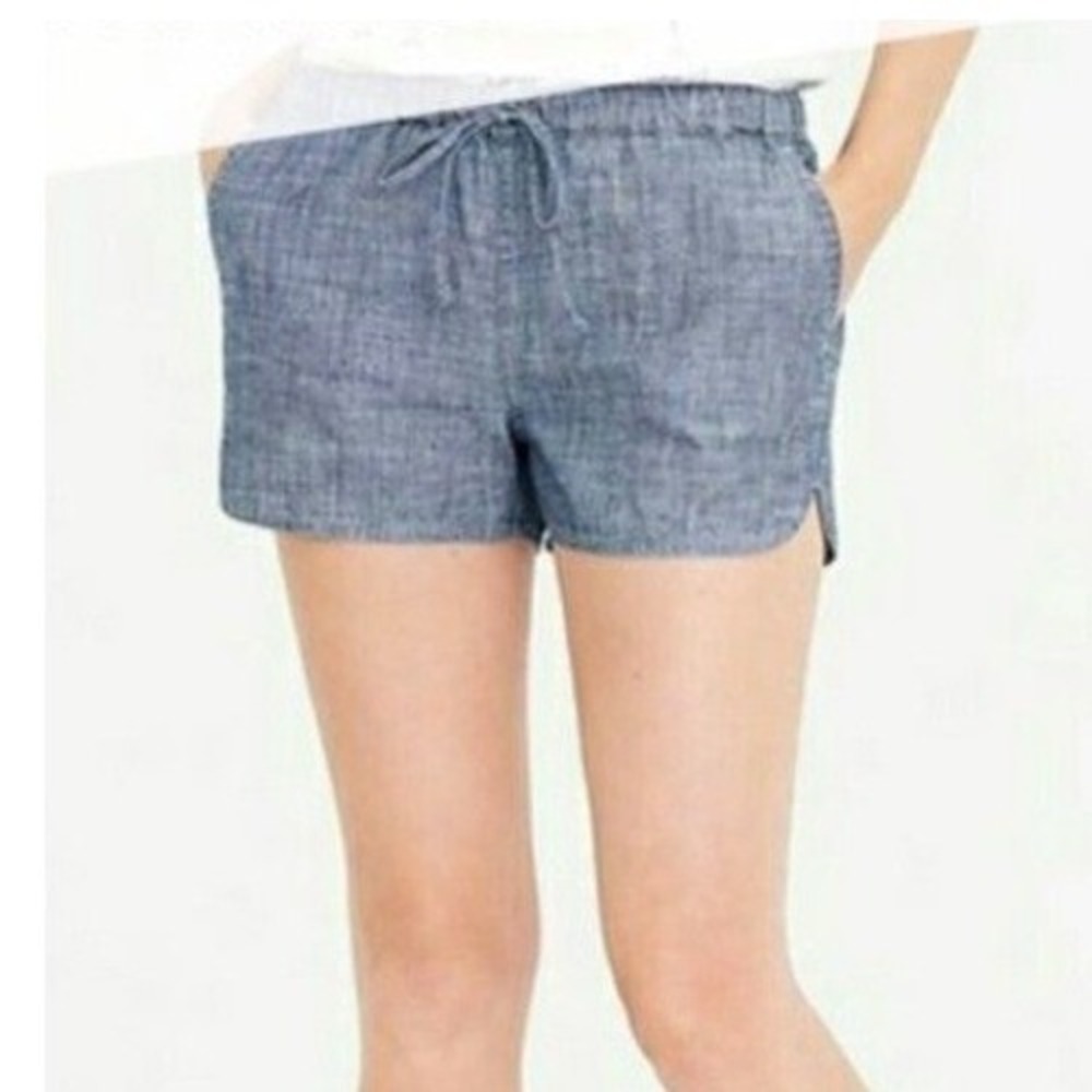 J.Crew Chambray Shorts Coastal Grandma Old Money  Preppy Hamptons Cape Cod M